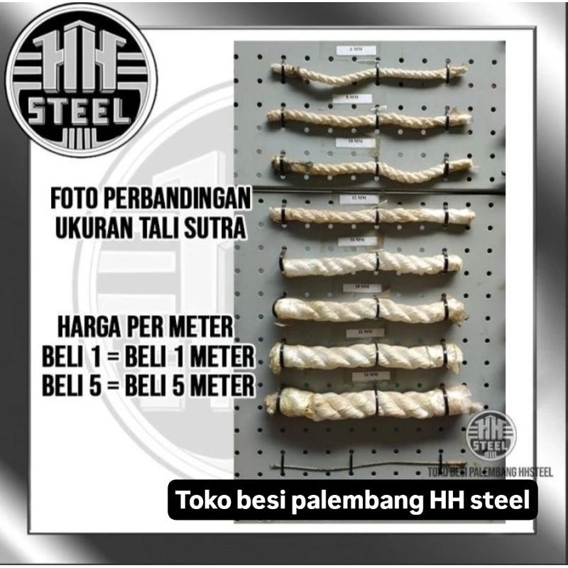 

TALI NILON SUTRA PUTIH POLOS LEMBUT 18 MM HARGA PER METER
