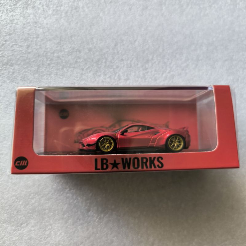 CM MODEL LBWK FERRARI 488 WIDEBODY METALLIC RED LIBERTY WALK