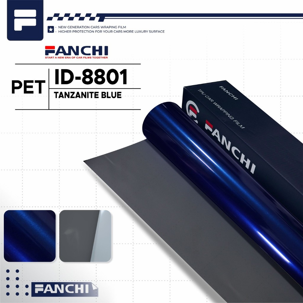 

ROLL Sticker FANCHI PET101 ID-8801 Moonlight Tanzanite Blue 50cm ROLLL