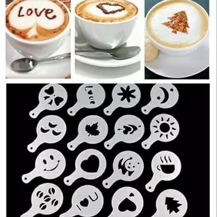 

LovelyCraftStore | S15 ~ 16pc plastic stencil cetakan stensil lukis, craft, kue cake, kopi