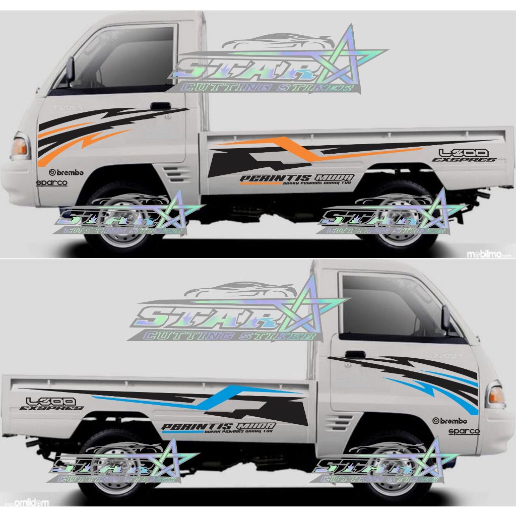 Terbaru Stiker Cutting Mobil Pick Up Mitsubishi Colt T120Ss Stiker List Body High Speed Jetpick-Up