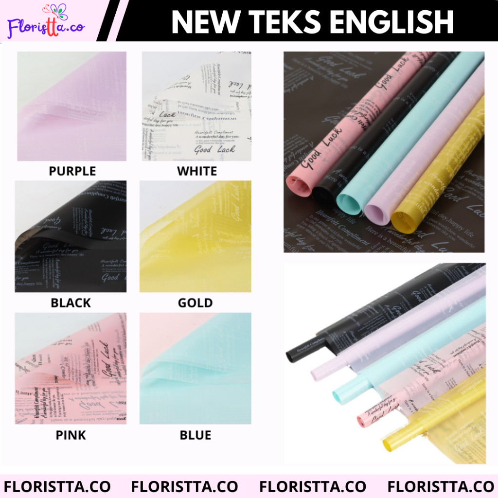 

Cellophane New Teks English Semi Transparant (LEMBARAN)