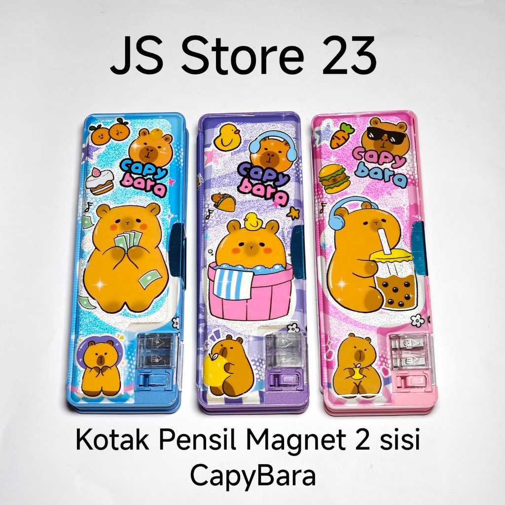 

Kotak Tempat Pensil Magnet 2 sisi karakter Capybara / Tepak Pensil Capybara / Kotak Pensil Karakter Hewan lucu capybara