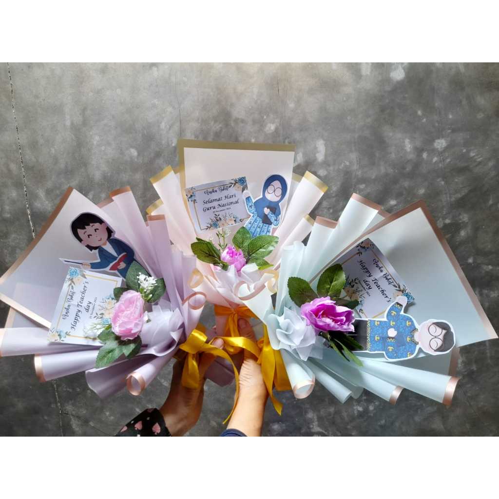 Buket Hari Guru Murah / Buket Spesial Edisi Hari Guru Teacher's day/Buket Topper Guru/Buket Hari Gur