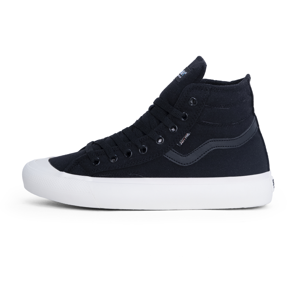 SABA Veloz High ALL Black White - Sepatu Sneakers Casual Pria Wanita Original 100% VLZ 01