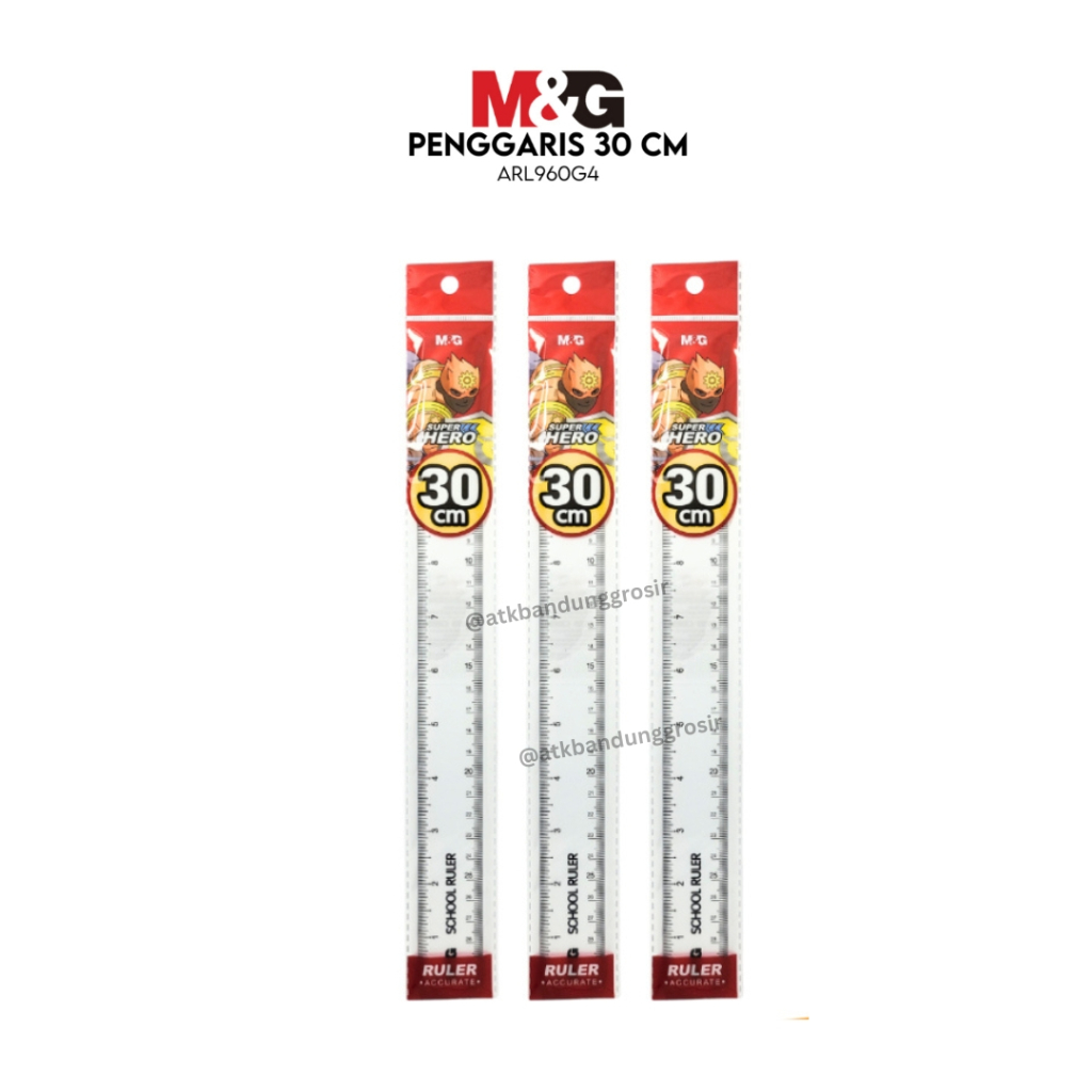

Penggaris Plastik 30 cm M&G ARL960G4 Ruler Plastic Transparan 30 CM - SATUAN- SHABG