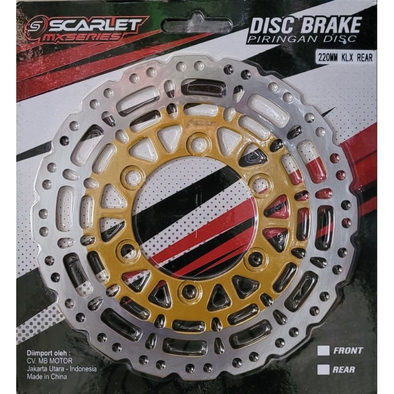 piringan cakram belakang KLX 150 220mm SCARLET RACING