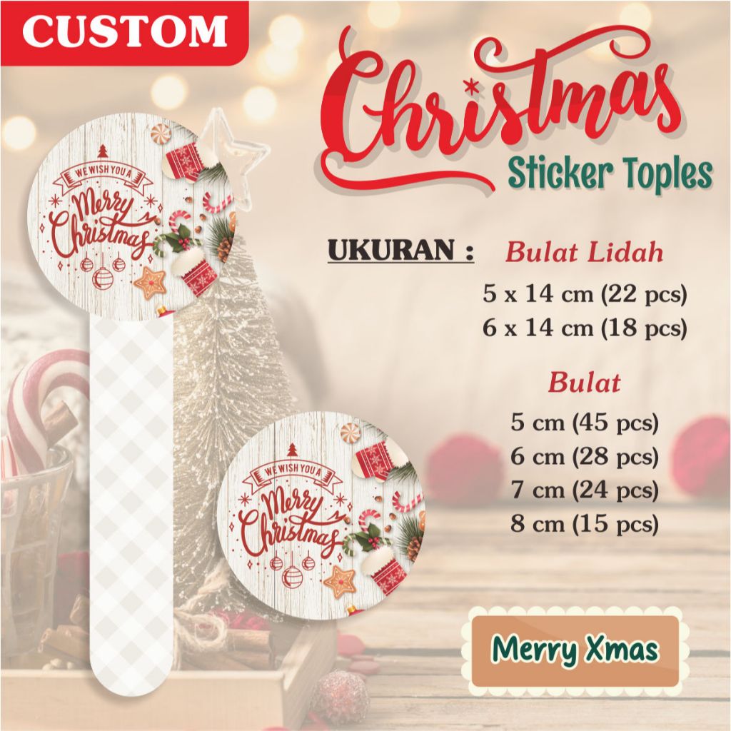 

Custom Sticker Stiker Christmas Natal | Parcel Toples