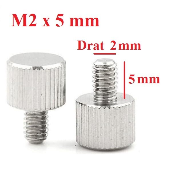 M2 x 5mm Toolless Thumb Screw Stainless Steel