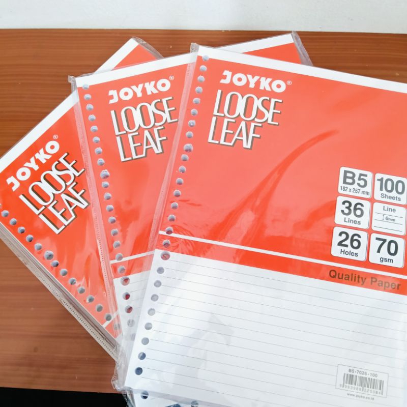 

LOOSE LEAF B5 ISI 100 LMBAR - JOYKO