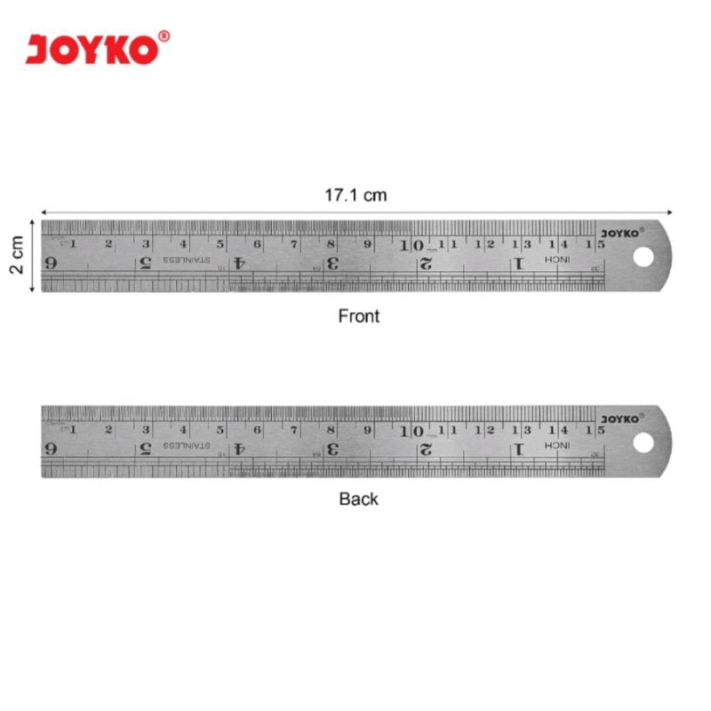 

HSS-JOYKO PENGGARIS BESI RULER STAINLESS ST15/15CM