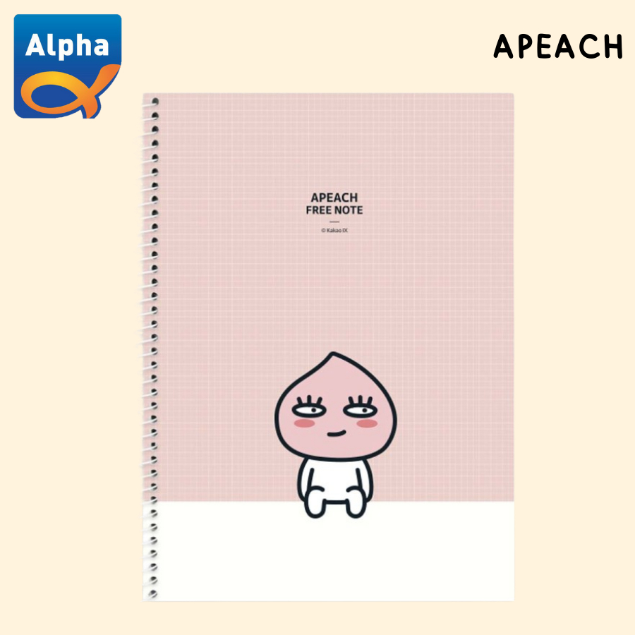

[Kakao Friends] Spring Notebook 190*260 mm / Notepad - Apeach / [카카오] 연습장/스프링-190*260mm/어피치