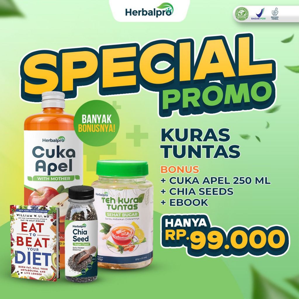 

[SPESIAL PROMO] Teh Kuras Tuntas - Cuka Apel - Chia Seed