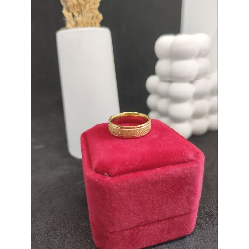Cincin crum emas 99 ring pasir tengah anti karat