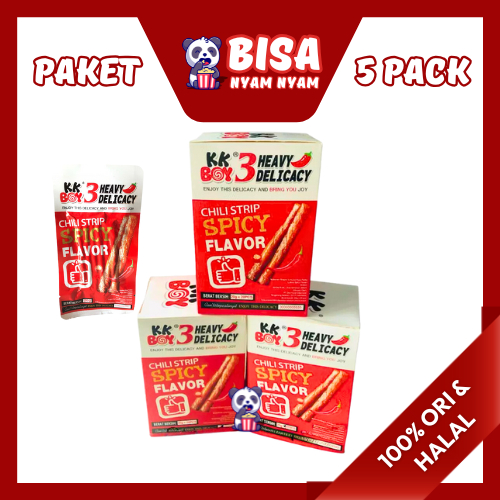 

HALAL SNACK - [5 PACK] KK BOY LATIAO CHILI STRIP SPICY - 20gr