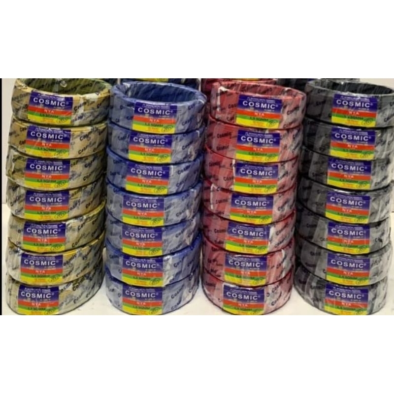 Kabel NYA, Kabel tunggal, kabel tembaga, NYA 1,5 dan 2,5 Cosmic 50m