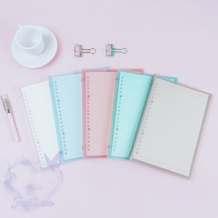 

Dapat Dilepas A5 Notebook Ultra Tipis Dan Lembut, Binder A5 Dengan Kulit Lembut Berwarna Transparan Seperti Permen