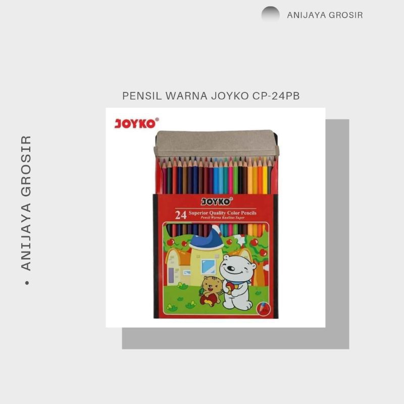 

PENSIL WARNA MEREK JOYKO 24 WARNA [CP-24PB] 1SET ISI 24PCS[WARNA]