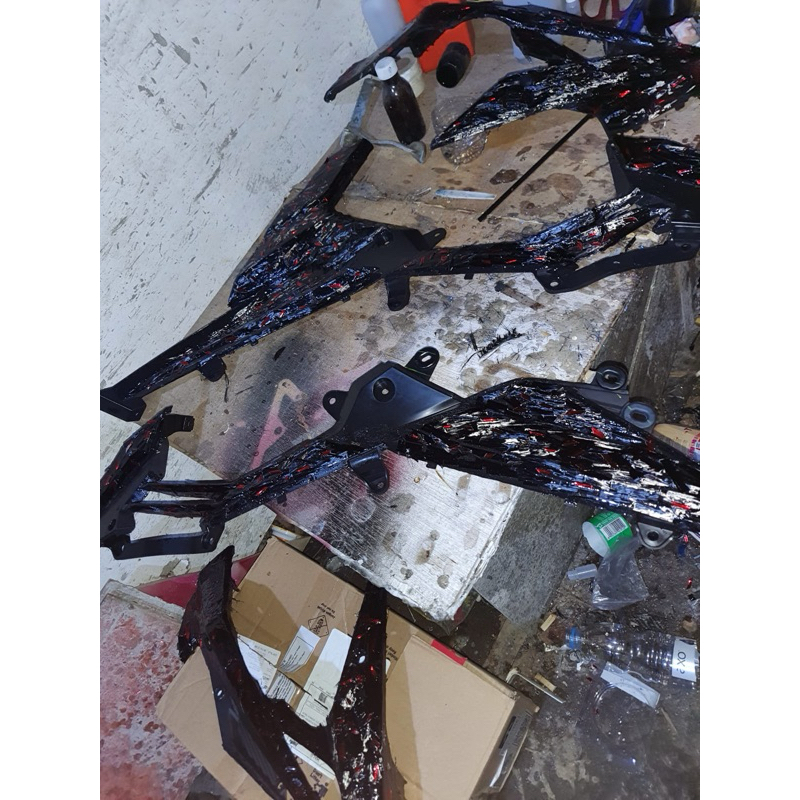 Body kasar samping honda sonic carbon kevlar