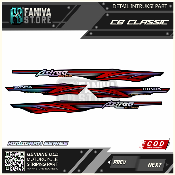 READY STOK STIKER ASTREA GRAND HOLOGRAM - STRIPING ASTREA GRAND HOLOGRAM TERBARU