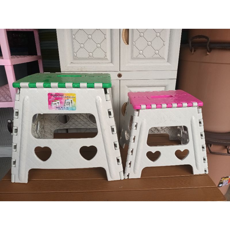 Kursi jongkok kursi lipat bangku lipat plastik M dan L