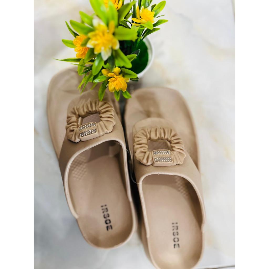 Irsoe 552m Flower Jepit Sandal Wanita Wedges Size 36-40 WANITA TEBARU / SANDAL SELOP IRSOE WANITA TE