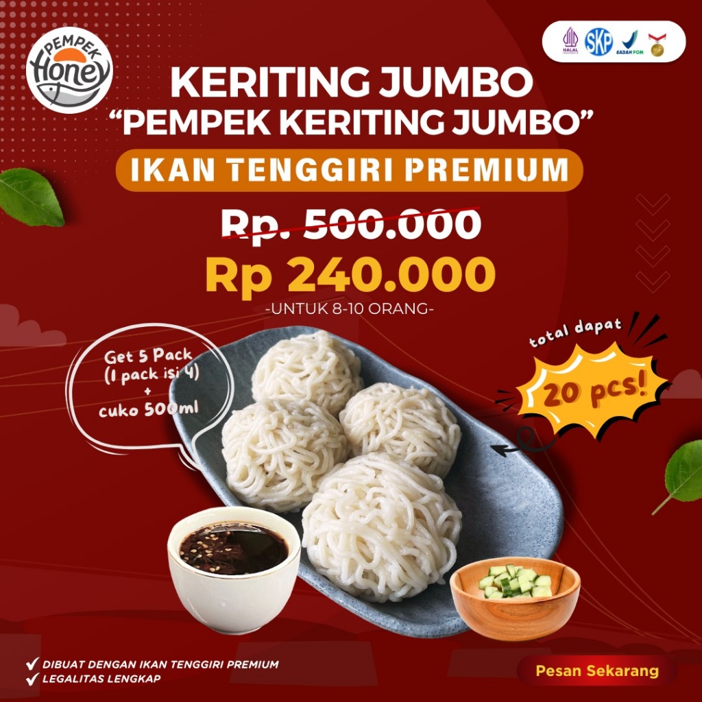 

Pempek keriting jumbo 5pck isi 20pcs Frozen