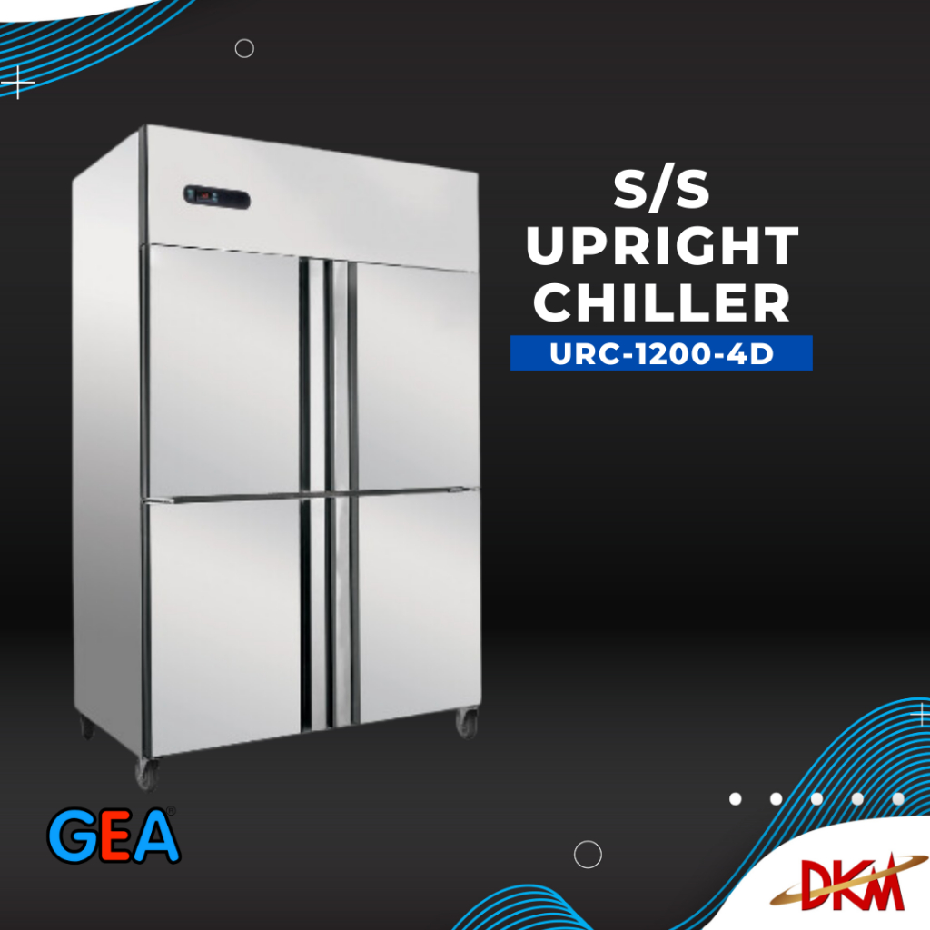 Stainless Steel Upright Chiller URC-1200-4D Asian Series 4 Doors