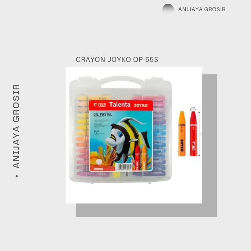 

KRAYON/PENSIL WARNA MEREK JOYKO 1 SET ISI 55WARNA [OP-55S]