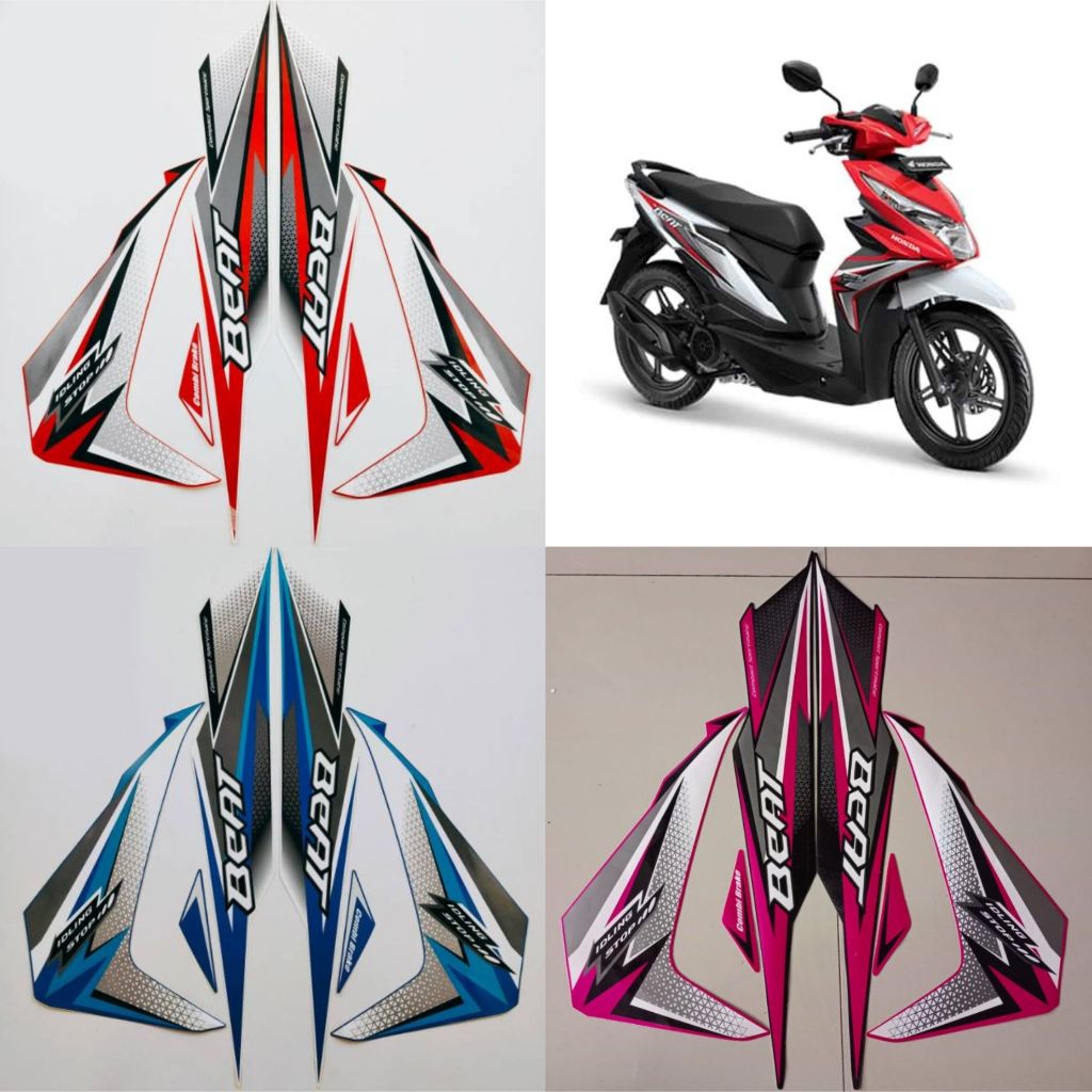 Striping Ori body Honda Beat 2018 iss stiker bawaan original honda beat 2018 lis polet beat