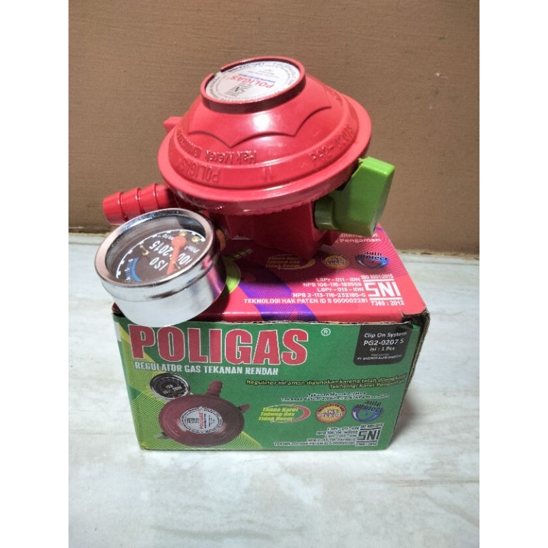 Regulator gas Poligas (Pengaman Ganda)