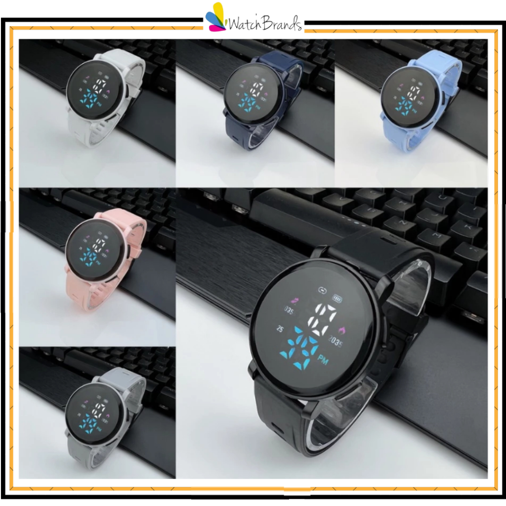 WBS JAM TANGAN WANITA PRIA DIGITAL RUBBER BULAT LED WATCH GROSIR ORIGINAL M150 HIGH QUALITY JF088