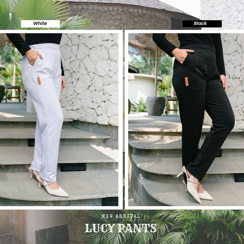 Celana Wanita Lucy Pants Ghina Fashion Bahan Scuba Premium Terlaris Bisa COD