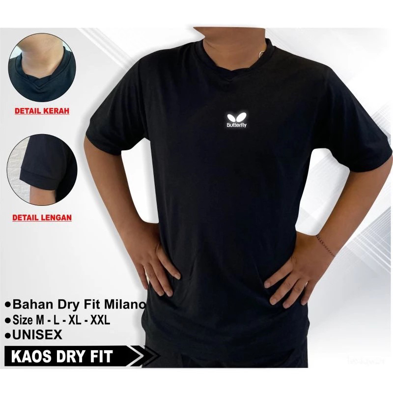 Baju lengan pendek Tenis Meja Pria Wanita Unisex bahan dryfit Jumbo Kaos Pingpong M L XL XXL