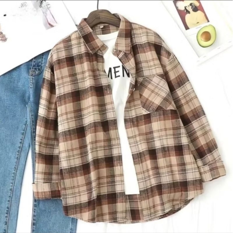 PROMO⚡Kemeja Flanel Pria [MOTIF SULTAN] Lengan Panjang Distro (Ori) Motif Flanel Kotak Kotak Tartan 