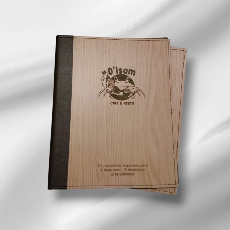 

Buku Menu Cafe Cover Buku Menu Restoran Bahan HPL Ukuran A4