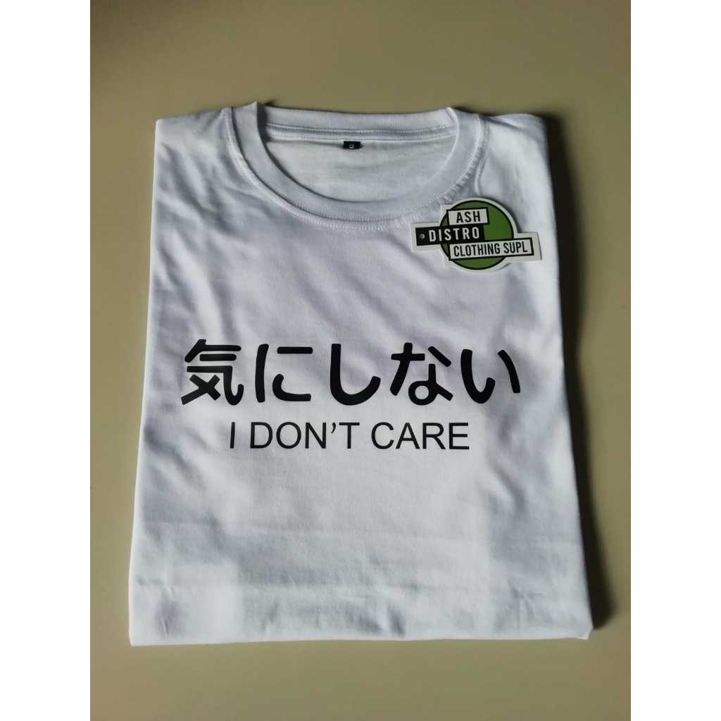 Kaos couple keluarga anak ibu ayah motif i dont care jepang / baju distro family kapel pasangan
