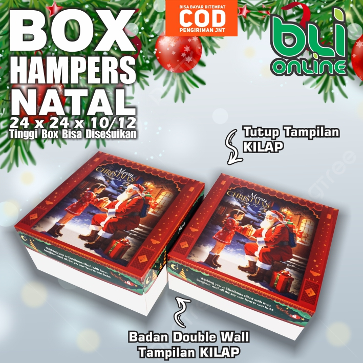

Box Natal 24 x 24 x 10_12 / isi 10 pcs / Kotak Natal / Dus Natal / Packaging Christmas