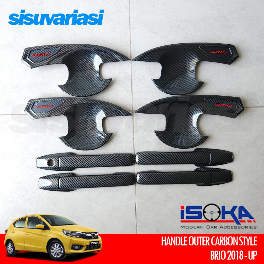 SV1 Honda Brio Aksesoris 2018 2019 2020 2021 2022 Garnish Door Handle Outer Tank Cover AST