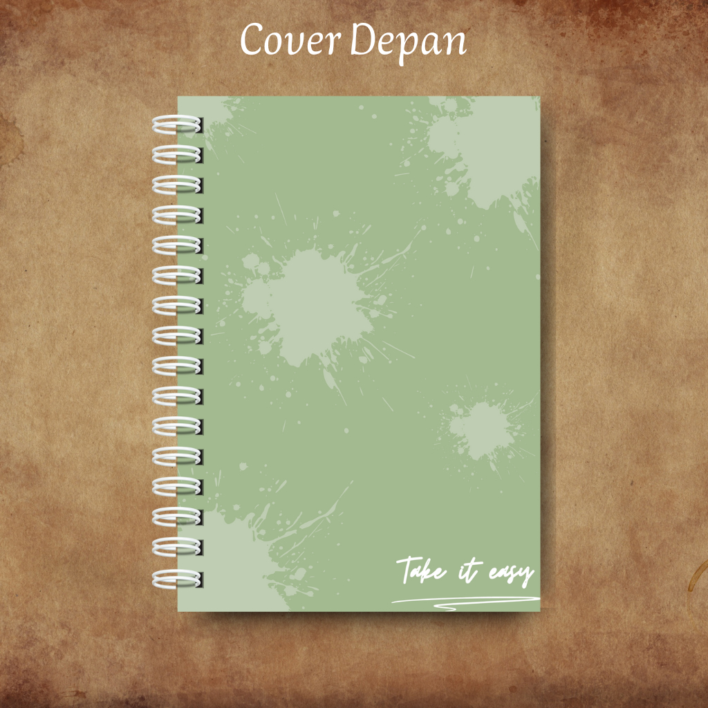 

Notebook A5 Isi 50 Lembar Soft Cover Kawat Spiral Take It Easy
