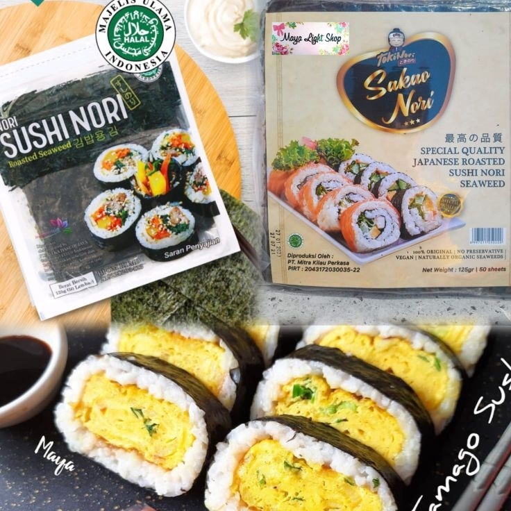 

RealPict nori sushi rumput laut 5 lembar sakao nori sushi nori java halal kulit sushi nori rumput laut seaweed rumput laut halal