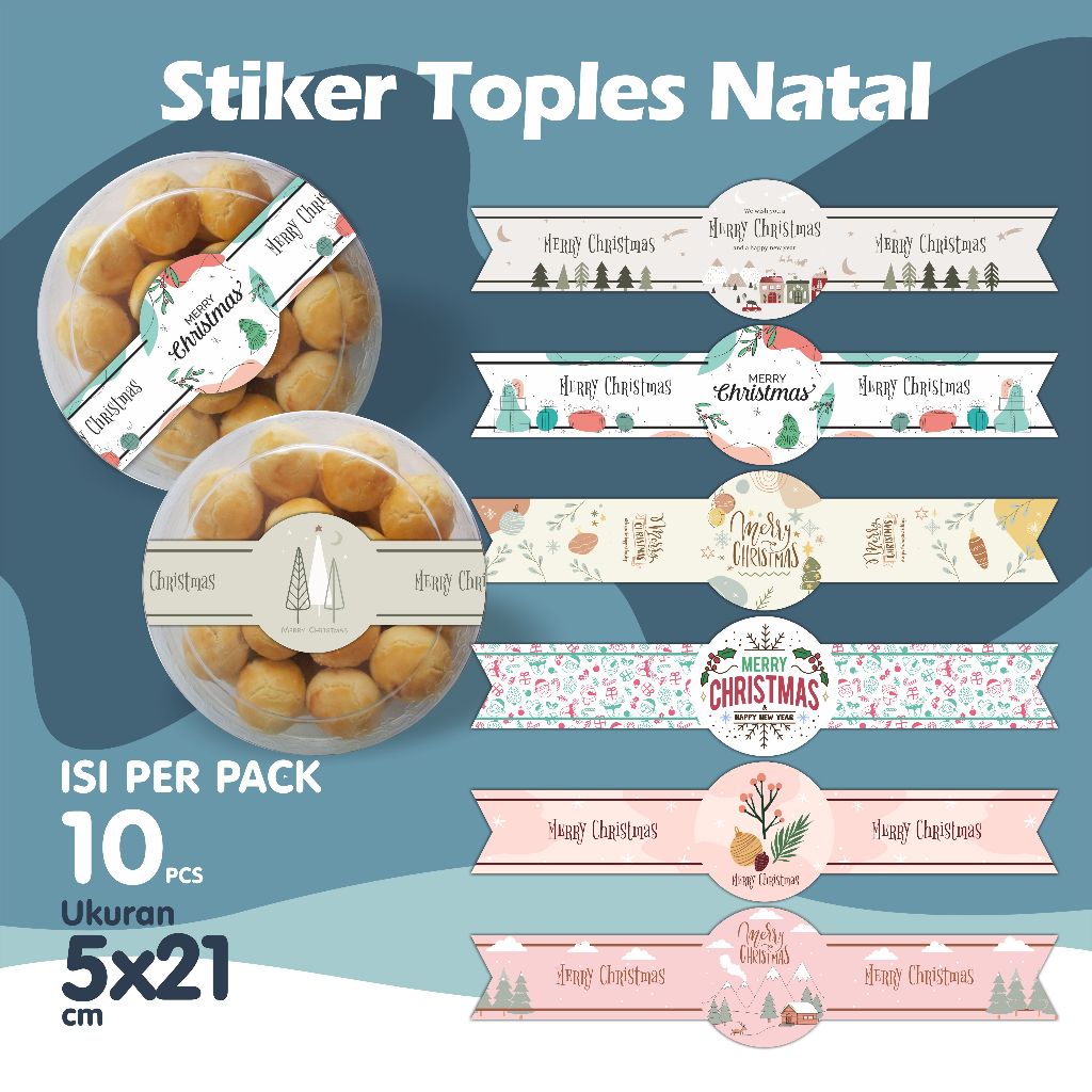 

Sticker hampers toples natal - stiker christmass natal