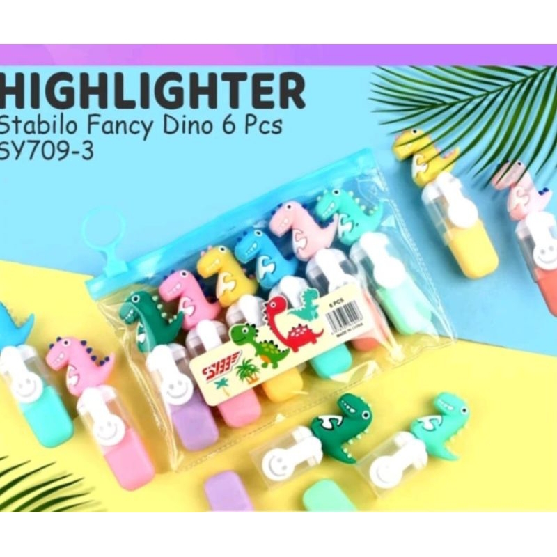 

1 PK ISI 6PC STABILO KARAKTER FACY 6 PC WARNA PASTEL HIGHLIGHTER / ADA 4 FANCY KARAKTER