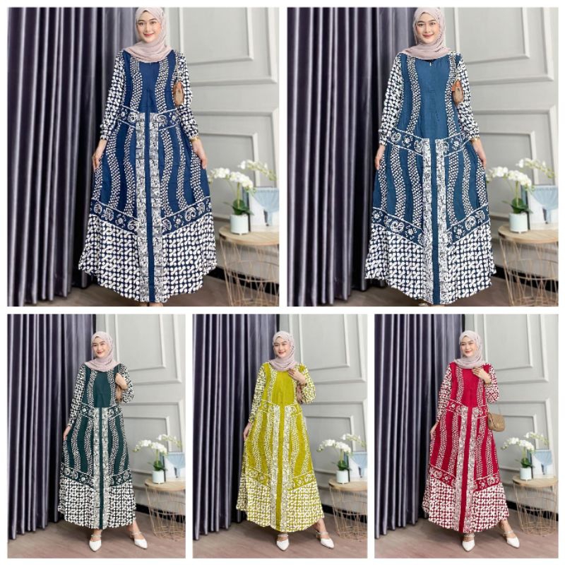 Gamis Batik Pekalongan Gamis Rayon Cap Batik Cap