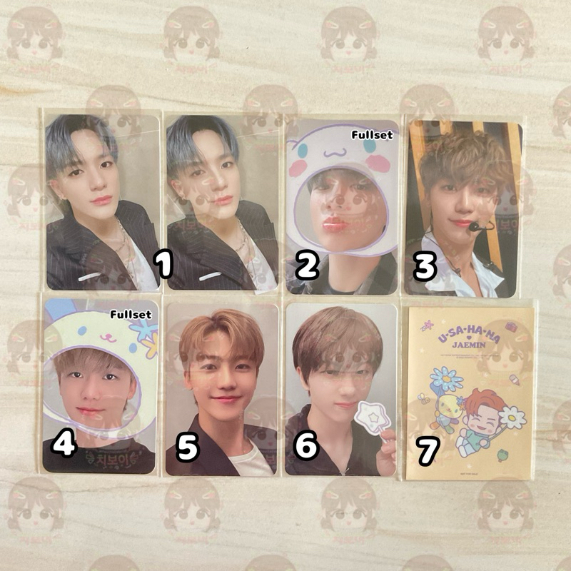 PHOTOCARD JENO JAEMIN JISUNG SANRIO SPAO PAJAMAS ACRYLIC STAND STANDEE SELCA TRADING CARD TC A VER C