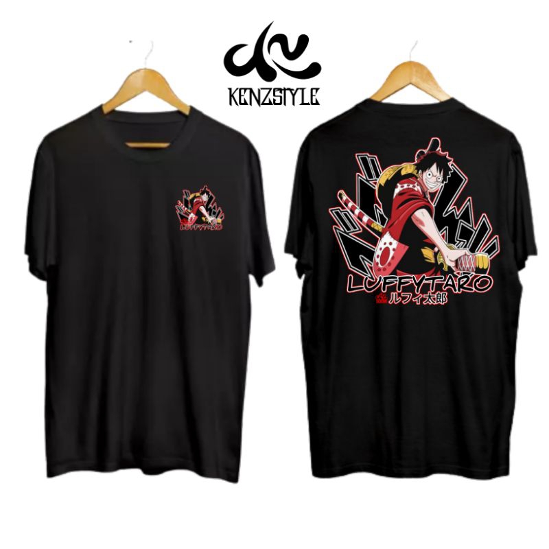 KAOS LUFFY TARO SAMURAI ARC WANO KUNI LUFFY ONE PIECE T-SHIRTS KENZSTYLE