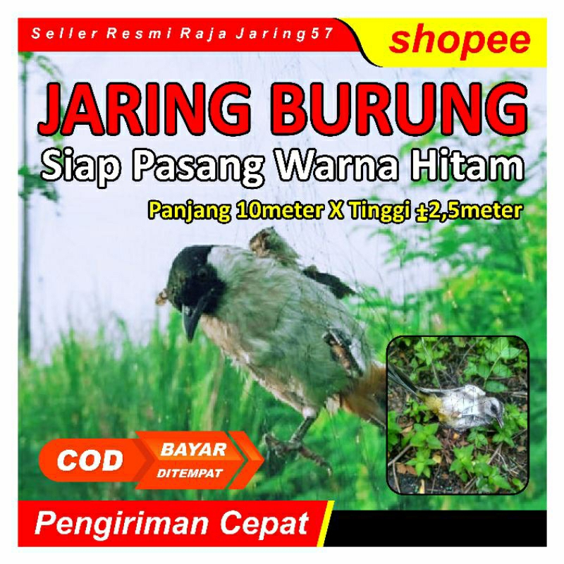jaring burung/jaring burung kutilang/trucuk/jaring/jaring burung siap pasang