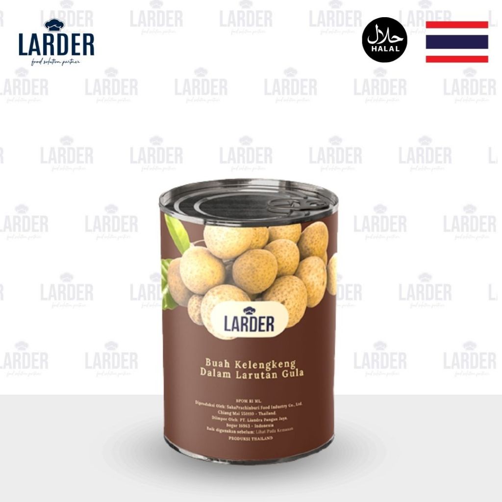 

Larder Longan Canned in Syrup 565g | Buah Kelengkeng Kalengan