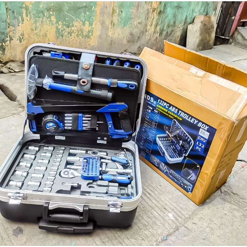 Tool Kit Set 132 Pcs With ABS Trolley Box Mrek Sands