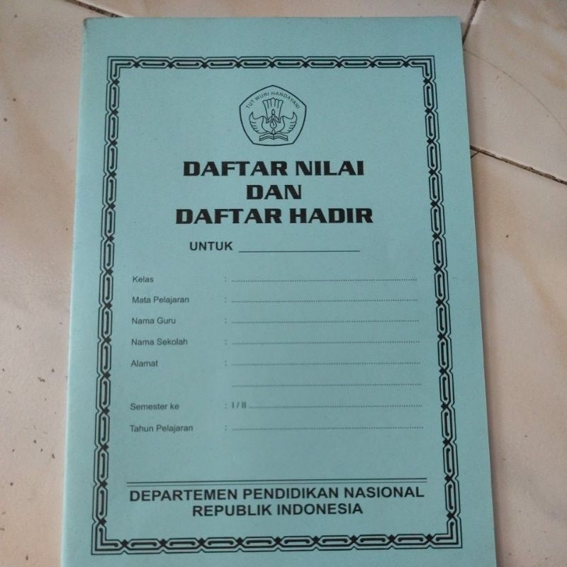 

daftar nilai dan daftar hadir besar ecer 1 pcs